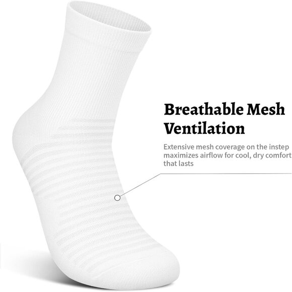 Compression Running Ankle Socks for Men and Women 6 Pairs, Quarter Athletic Sock - Picture 3 of 7